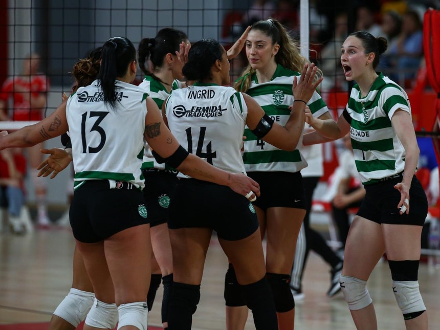 Sporting a um passo do ‘bi’ de vólei após nova vitória frente ao Benfica