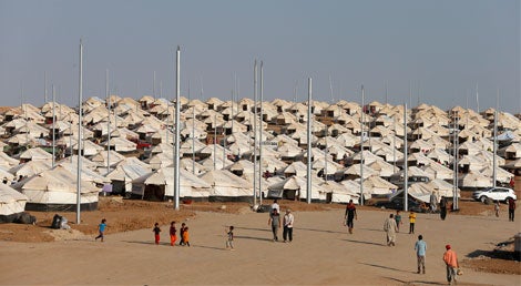 Campo de Bajed Kadal na provincia iraquiana de Dohuk em 22 de agosto de 2014 (Foto: Reuters)