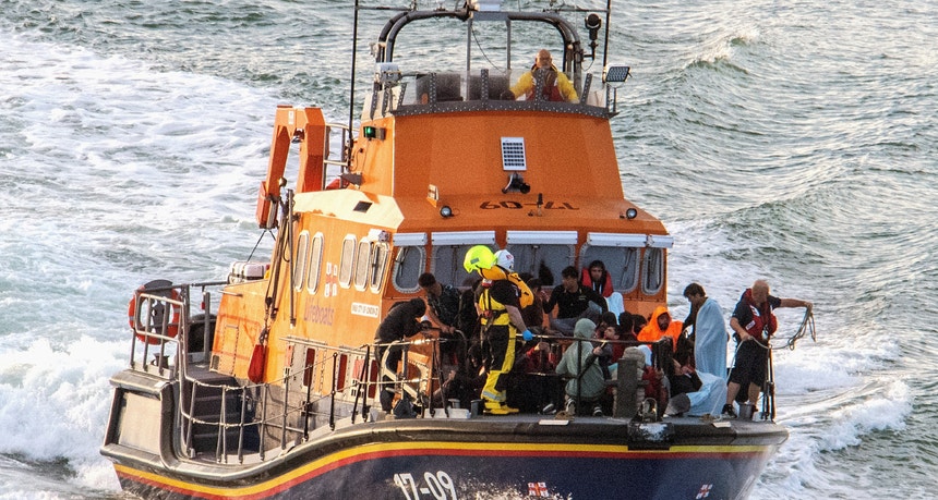 Canal da Mancha, em Dover, Grã-Bretanha, a 12 de agosto de 2023
