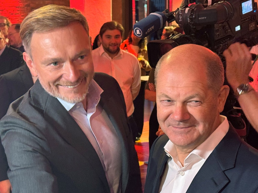 Christian Lindner e Olaf Scholz 
