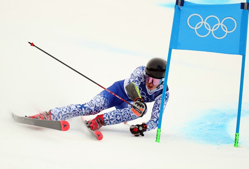 Português Guerillot 38.º  no slalom gigante, Braahten com ouro histórico