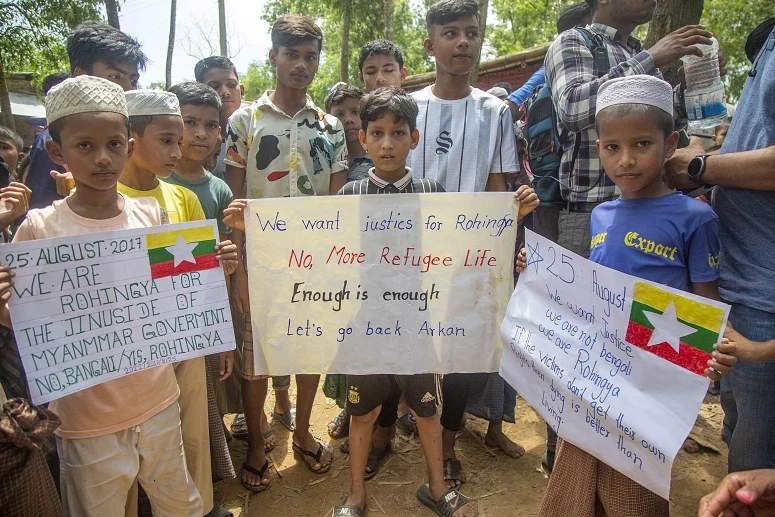 A população rohingya continua na luta pelos seus direitos
