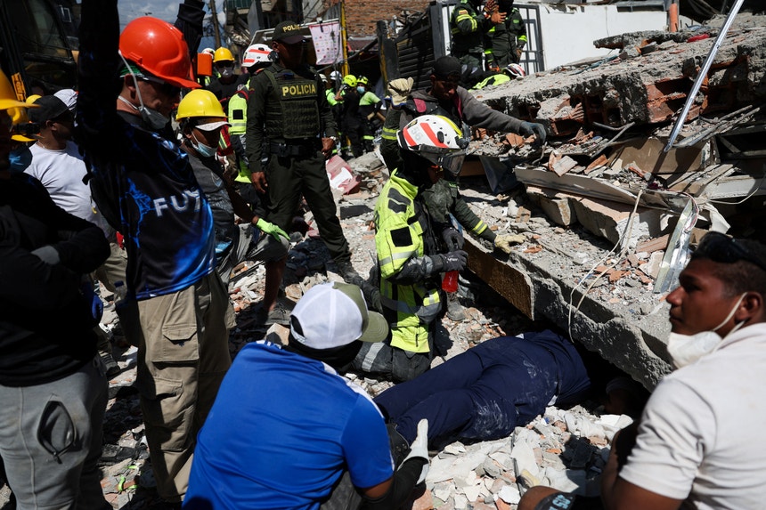 Imagem de Sismo na Colômbia. Último balanço aponta para 240 mortes