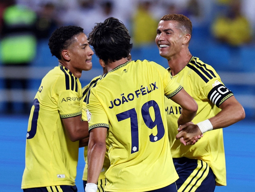João Félix e Cristiano Ronaldo marcam na vitória do Al Nassr frente ao Al Riyadh
