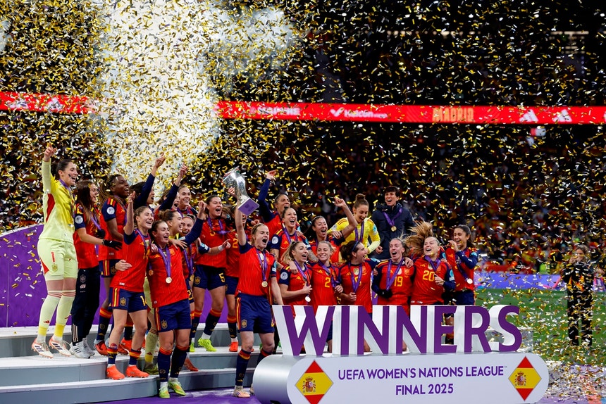 Imagem de Espanha conquista novamente a Liga das Nações feminina em futebol