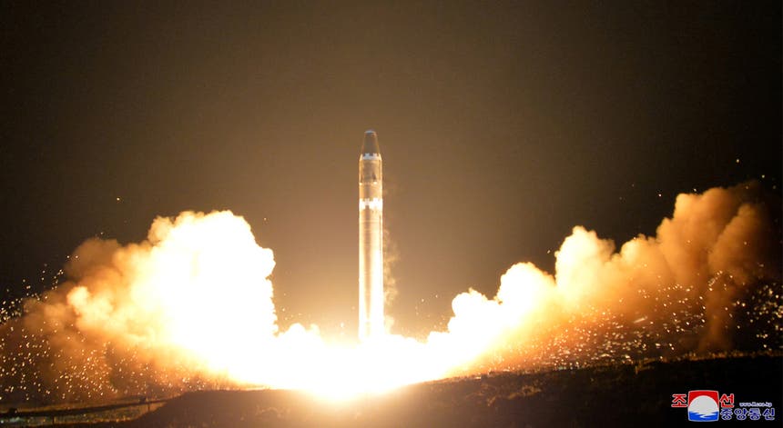 O último teste balístico da Coreia do Norte foi o mais potente. Foto: KCNA