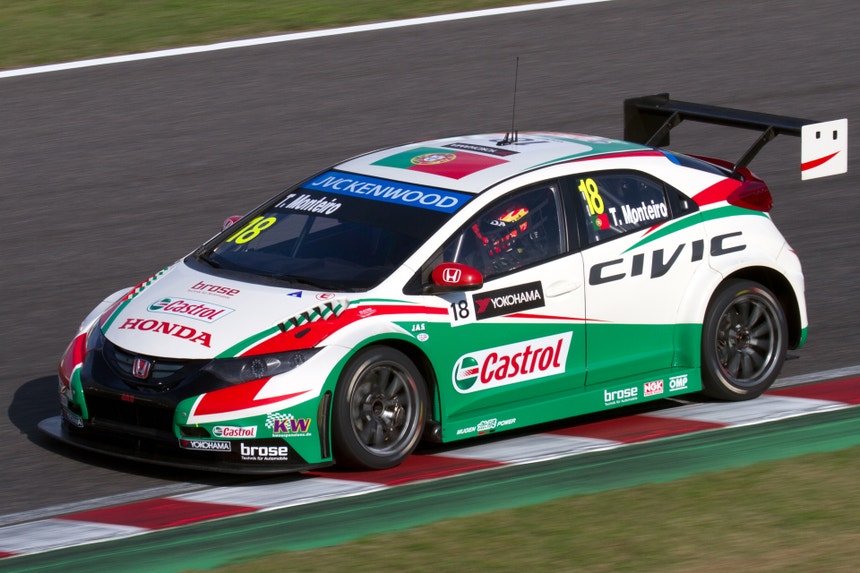 Tiago Monteiro, em Honda Civic Type-R sai da primeira linha no