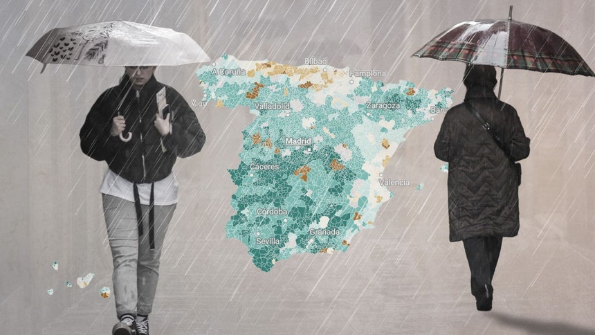 Em dois terços de Espanha já choveu o dobro ou mais do que o normal