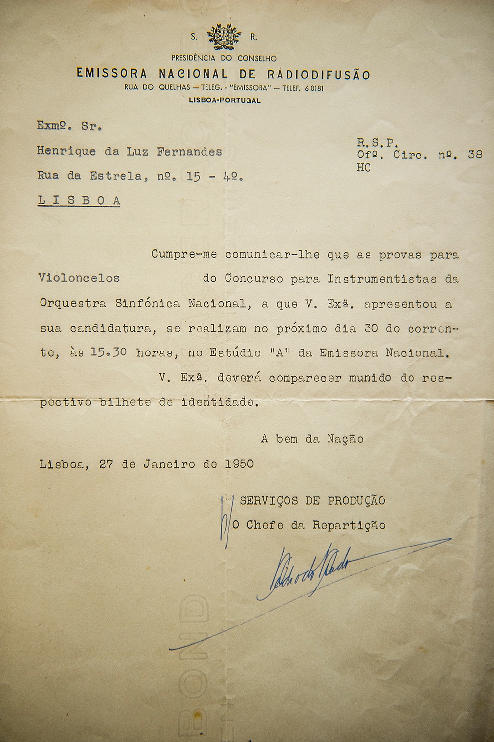  Documento cedido por Henrique Fernandes 