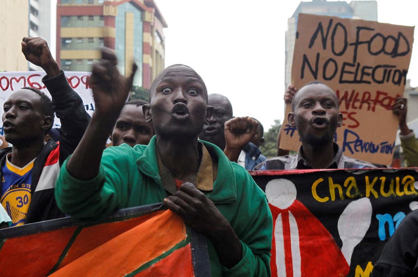 Manifestação contra alta dos preços dos alimentos, Quénia Maio 2022 Foto: Reuters