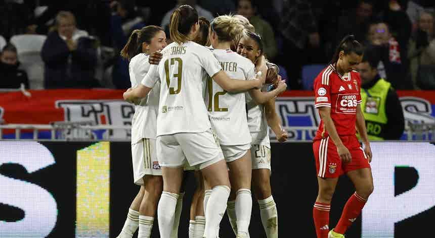 Benfica perde em Lyon e falha acesso s meias-finais da Champions feminina