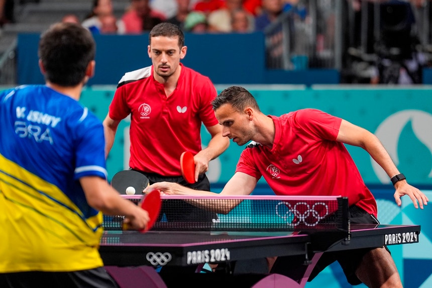  Marcos Freitas e Tiago Apolónia em ação frente ao Brasil
