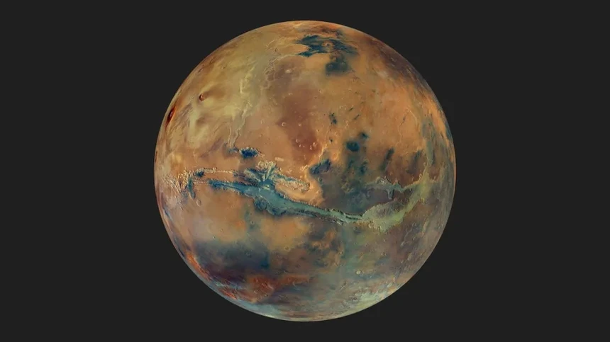 Planeta Marte de acordo com a sonda Mars Express
