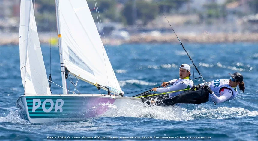 Sailors Beatriz Gago and Rodolfo Pires finish fourth at the 470 European Championship