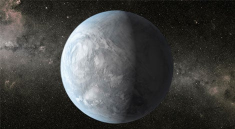 Uma imagem art&iacute;stica de Kepler-62, na constela&ccedil;&atilde;o da Lira. At&eacute; agora os exoplanetas detetados na Via L&aacute;ctea foram as chamadas "Super Terras" por serem cerca de 40% maiores do que o nosso planeta (Reuters)