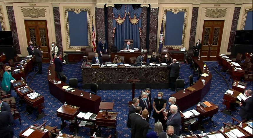 Senado dos Estados Unidos durante o segundo processo de destituição de Donald Trump
