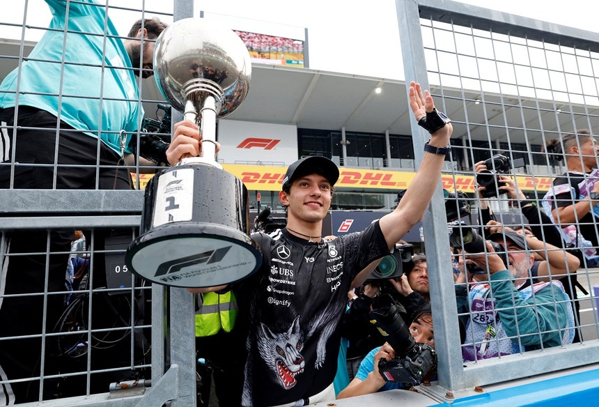 Imagem de Vitória de Kimi Antonelli no Japão faz dele o líder mais novo de sempre na F1