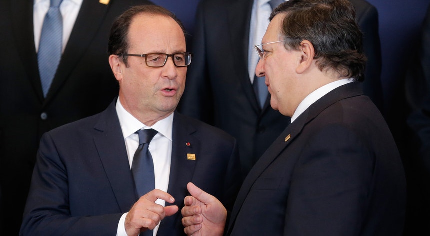 François Hollande com Durão Barroso em 2014
