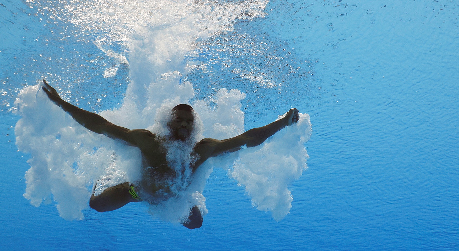  Semi-final de Mergulho, prova de Yona Knight-Wisdom, atleta jamaicano. | Foto: Stefan Wermuth - Reuters 