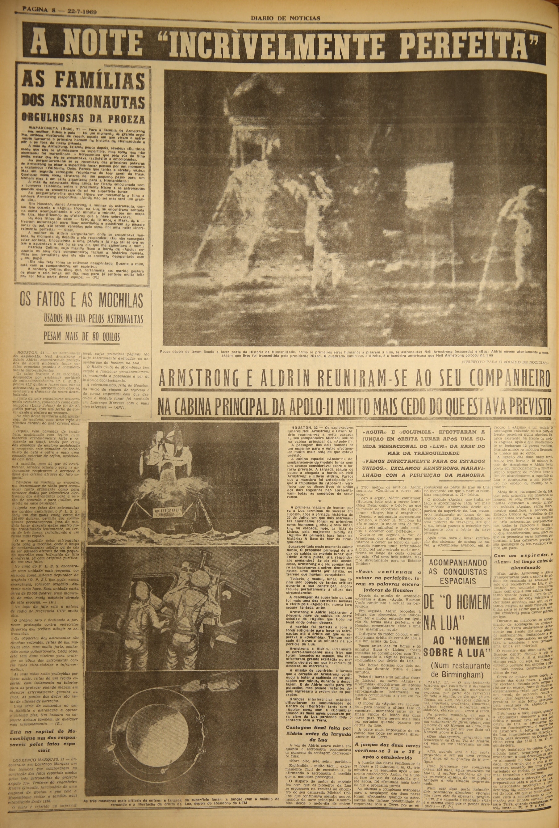  Jornal &quot;Di&aacute;rio de Not&iacute;cias&quot; (22 julho 1969)  