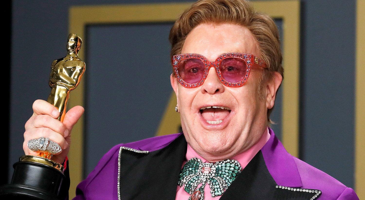  Elton John recebeu o &Oacute;scar de Melhor Can&ccedil;&atilde;o /Lucas Jackson - Reuters 
