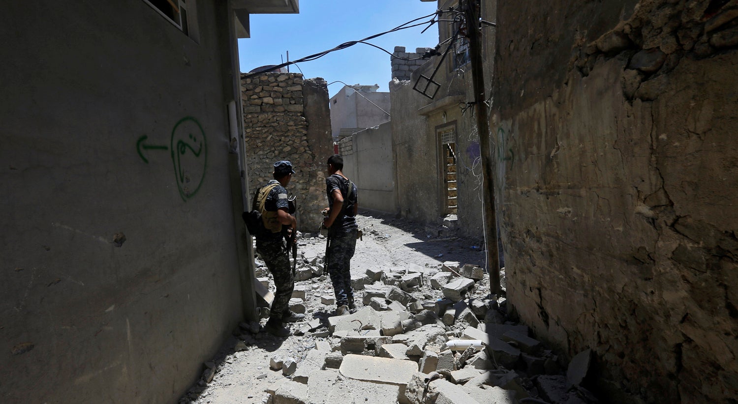 For&ccedil;as iraquianas ainda combatem na zona velha de Mossul. Foto: Alaa Al-Marjani - Reuters