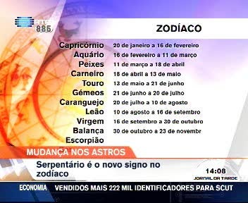 Serpent rio o novo signo no Zod aco