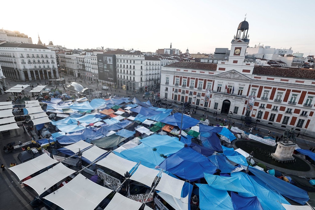 Imagem ilustrativa: Puerta del Sol, palco da indignação contra a crise da habitação