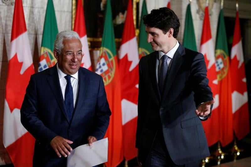 Resultado de imagem para PM canadiano diz que acordo comercial vai potenciar relaÃ§Ãµes com Portugal