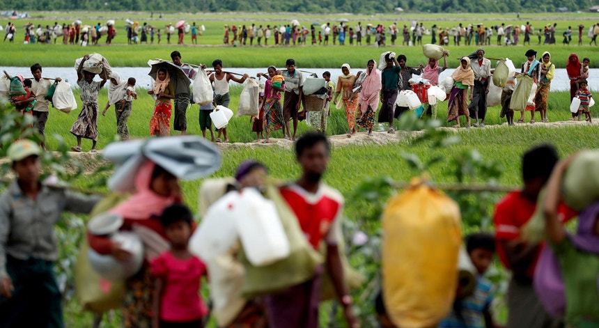 Campo de refugiados Rohingya. Fronteira entre Myanmar e Bangladesh / Arquivo
