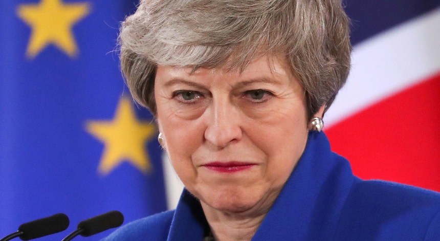 Theresa May, primeira-ministra do Reino Unido, a 10 de abril de 2019
