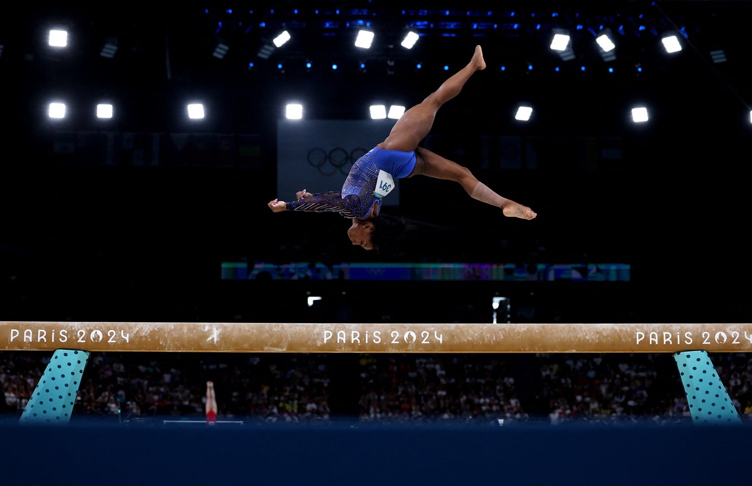  Norte-americana Simone Biles em prova. | Amanda Perobelli - Reuters 