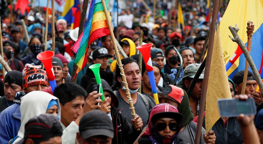 Esta é a maior contestação dos últimos anos no Equador, com um registo de 570 detenções até ao momento
