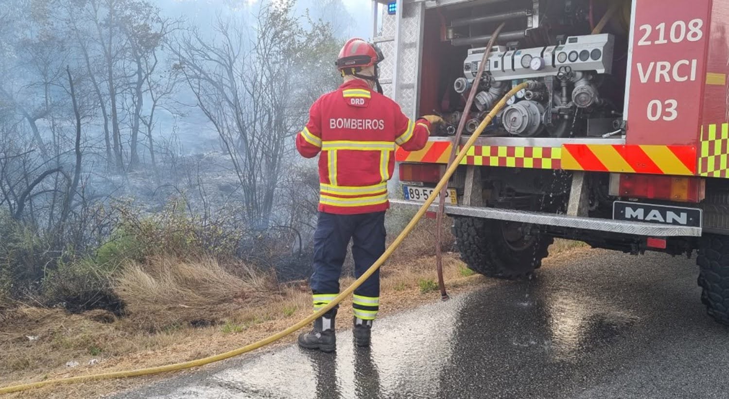 Incêndio em Vale de Cambra em fase de rescaldo
