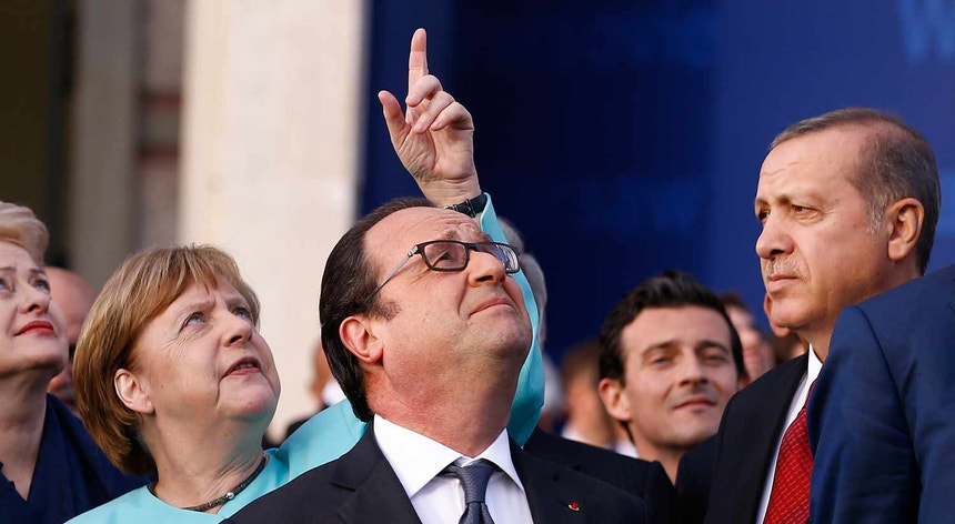 Merkel, Hollande e Erdogan: uma imagem que poderá não se repetir
