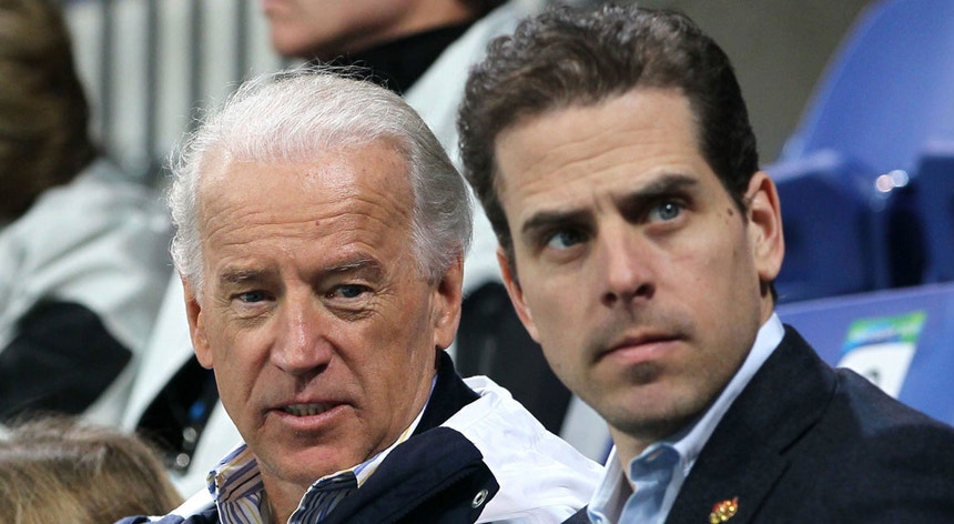 Joe Biden com o filho, Hunter Biden
