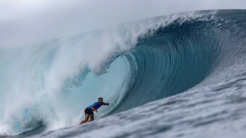 A prova de surf está parada
