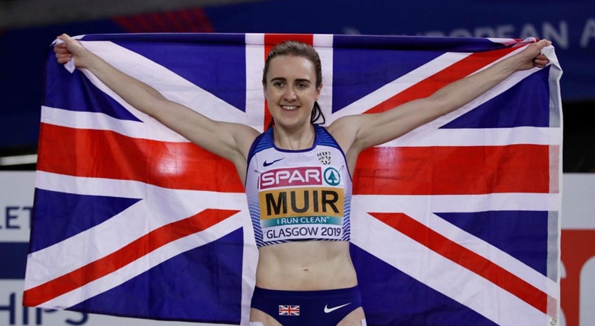 Muir dobrou o ouro e foi a figura principal dos Europeus de pista coberta, de Glasgow
