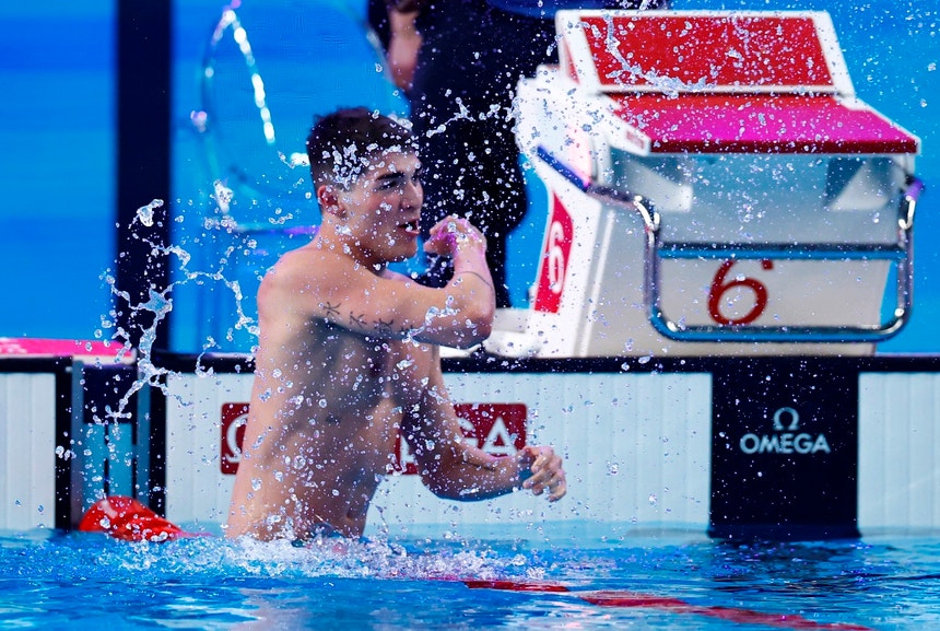Imagem de Diogo Ribeiro com recorde nos 50 metros livres, Ana Pinho Rodrigues em 50 bruços