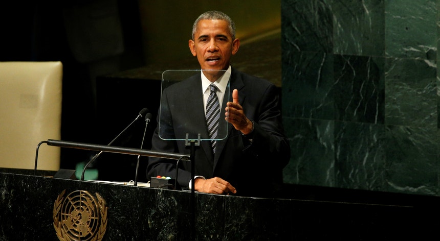 Obama, no seu último discurso na assembleia-geral da ONU, em setembro de 2016
