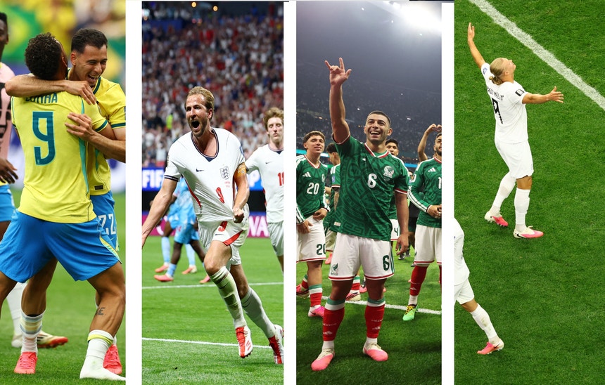 Brasil defronta Noruega, México testa Inglaterra