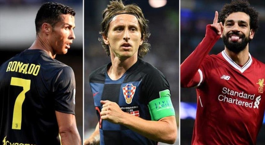 CR7, Modric e Salah um deles será escolhido como o jogador do ano
