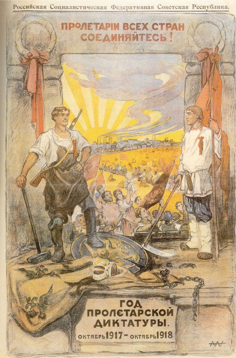  &quot;O primeiro ano do governo prolet&aacute;rio&quot;.  Aleksander Aspit, 1918 