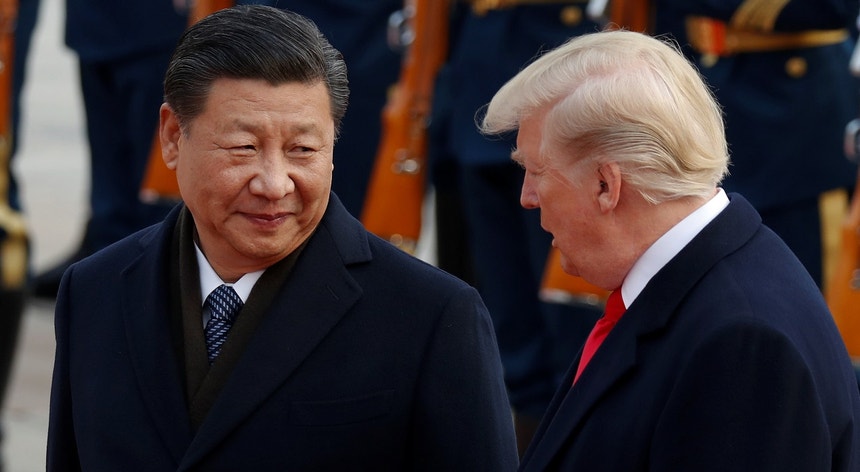 Os Presidentes da China e dos EUA
