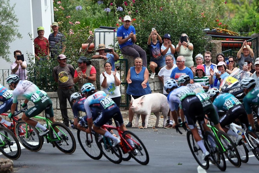 Os ciclistas cumprem a mais longa etapa da Volta
