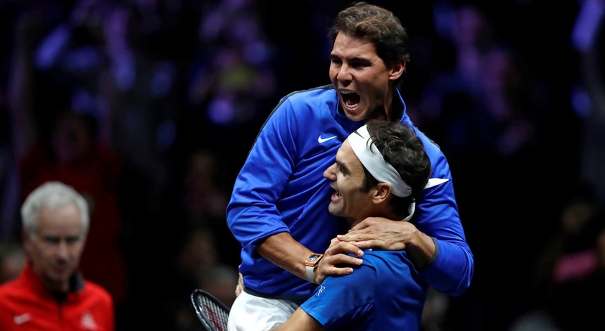 Federer e Nadal festejam triunfo
