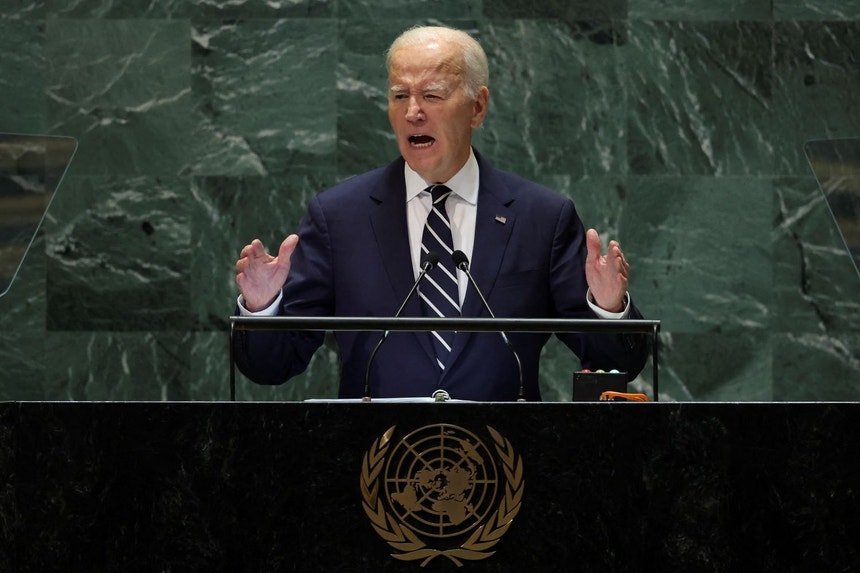 Joe Biden, no seu último discurso perante a Assembleia-Geral das Nações Unidas enquanto presidente dos Estados Unidos da América
