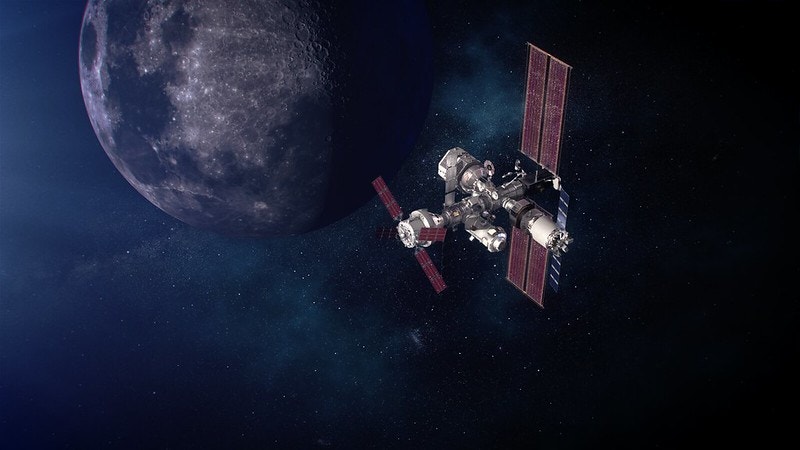  Esta&ccedil;&atilde;o Espacial Lunar de apoio aos astronautas - Miss&atilde;o Artemis / Cr&eacute;ditos: NASA/DR 