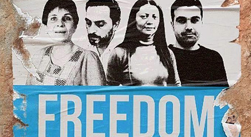Os "Quatro de Douma": Razan Zeitouné, Waël Hamada, Samira Khalil, Nazem al-Hamadi, ativistas raptados em 2013 por desconhecidos
