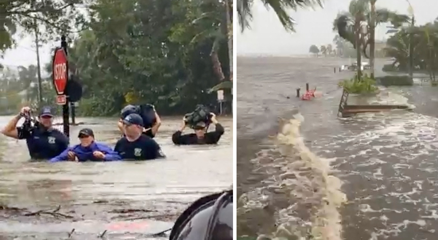  Foto: Naples Fire-Rescue Department/via Reuters (esq.) Anthony John Calello Sr./via Reuters (dir.) 